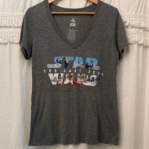 Star Wars The Last Jedi Gray V-Neck Tee